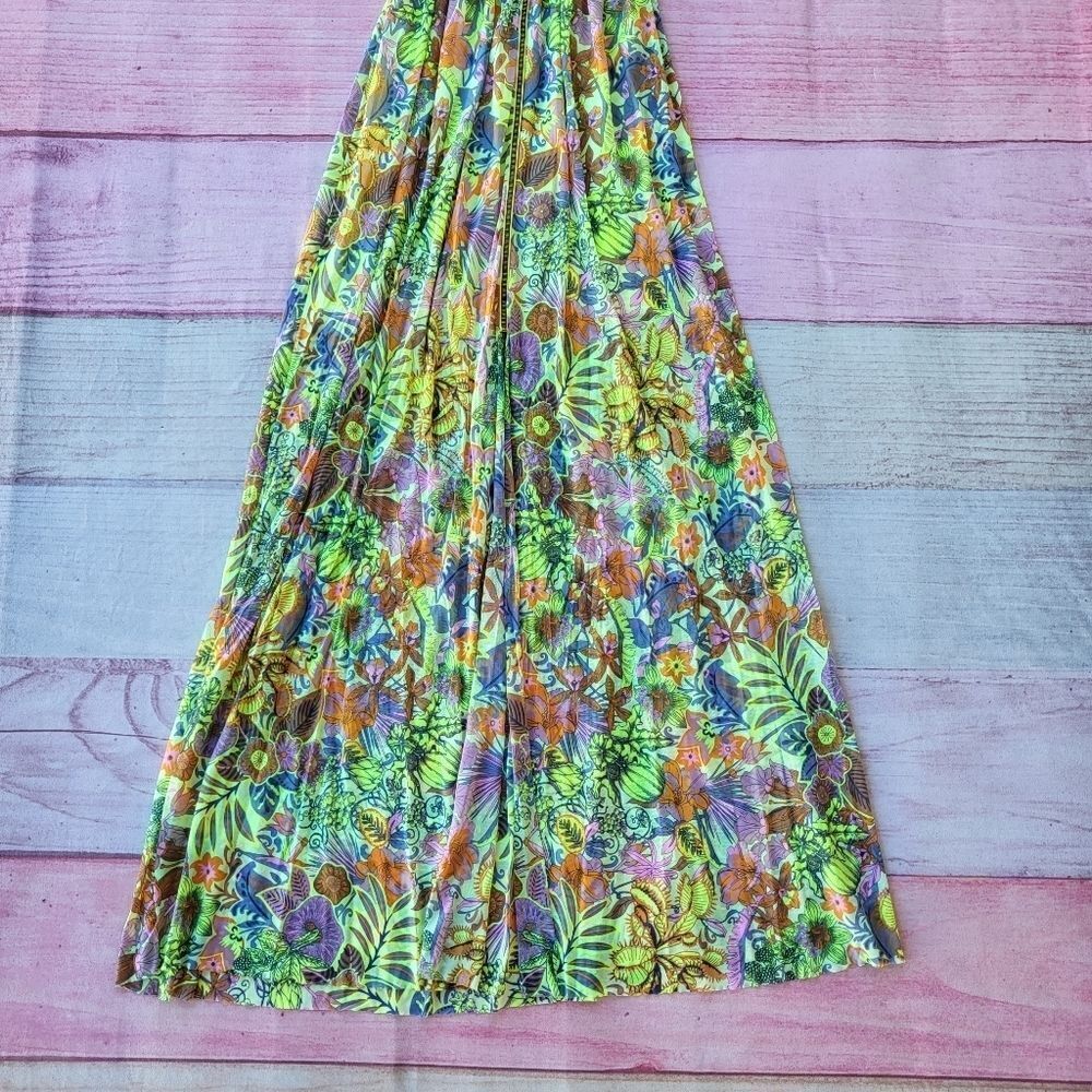 Maaji Honey Pot‎ Multicolor Floral Bustier High Slit Maxi Dress Medium - Picture 7 of 13